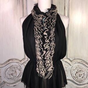 Robert Rodriguez Target/Neiman Marcus Sleeveless Raw Ruffle Front Sleeve Top S\S